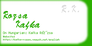 rozsa kafka business card